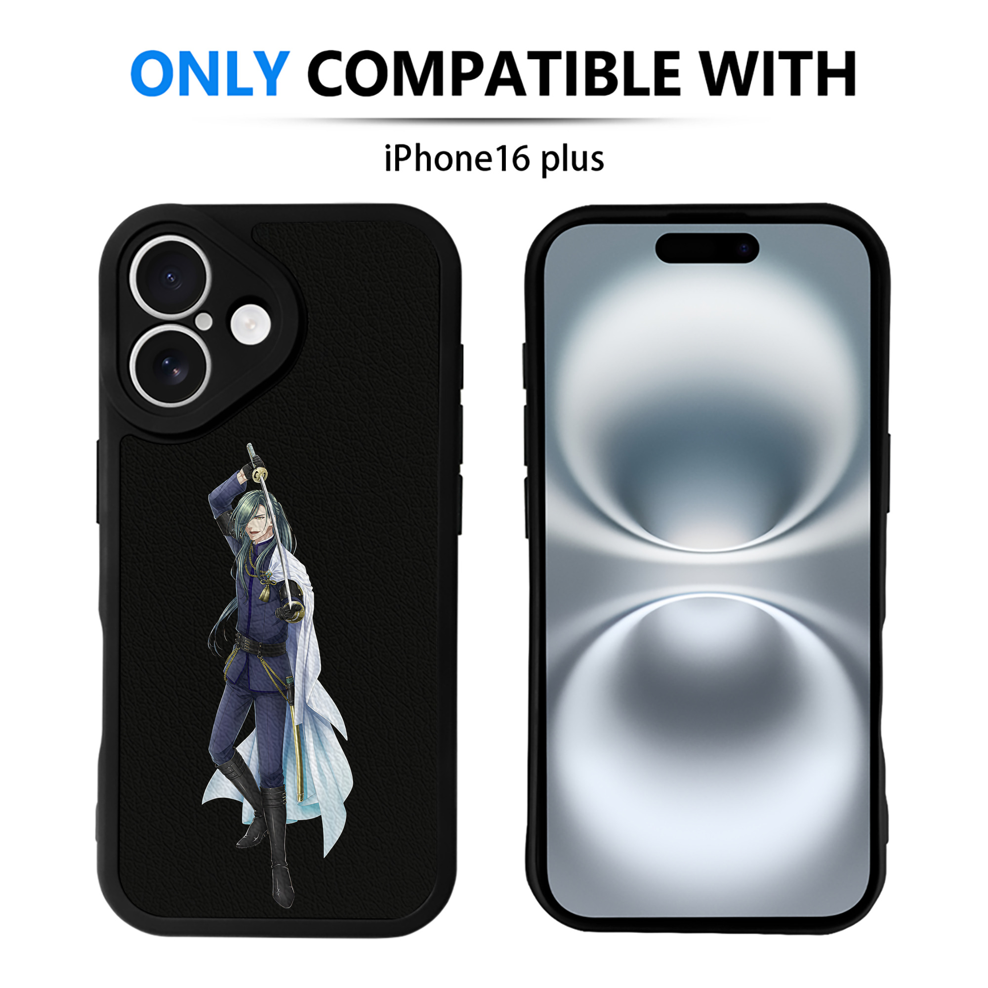 （画像用） 刀剣乱舞 Touken Ranbu 【iPhone 16シリーズ対応】シリコンスマホケース（レザー調） 材質：シリコン